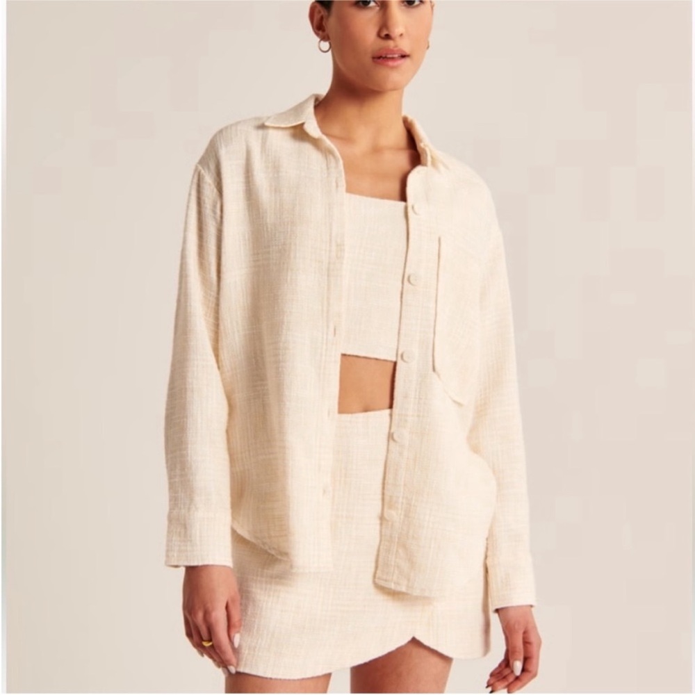 Oversized Tweed Shirt